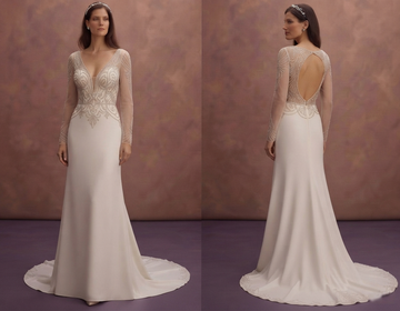 Court Train Wedding Dresses with Elegant Finish