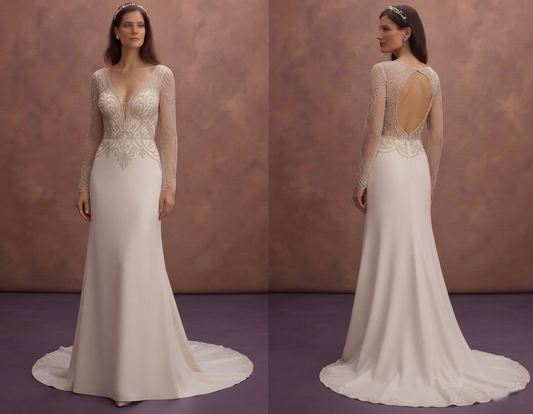 Court Train Wedding Dresses with Elegant Finish