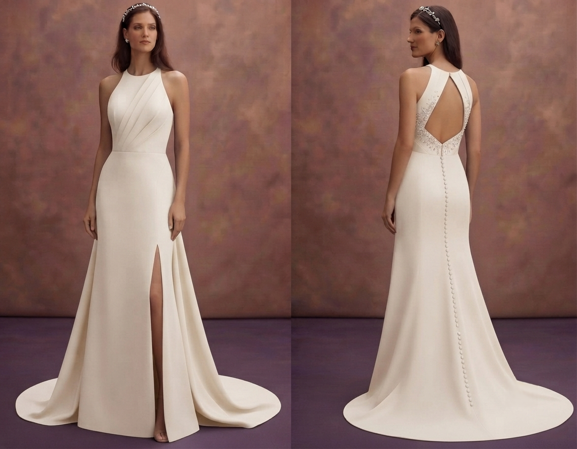 Court Train Wedding Dresses with Modern Sophistication
