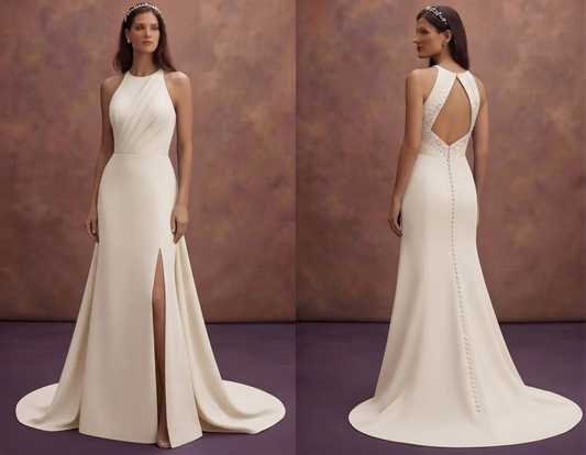 Court Train Wedding Dresses with Modern Sophistication