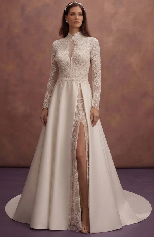 Court Train Wedding Dresses with Sophisticated Style