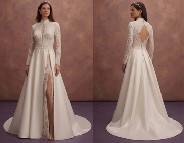 Court Train Wedding Dresses with Sophisticated Style