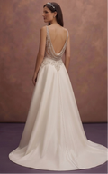Couture Bridal Gowns with Hand-Sewn Crystal Embellishments