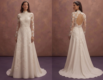 Couture Wedding Dresses with Handcrafted Lace Appliqués