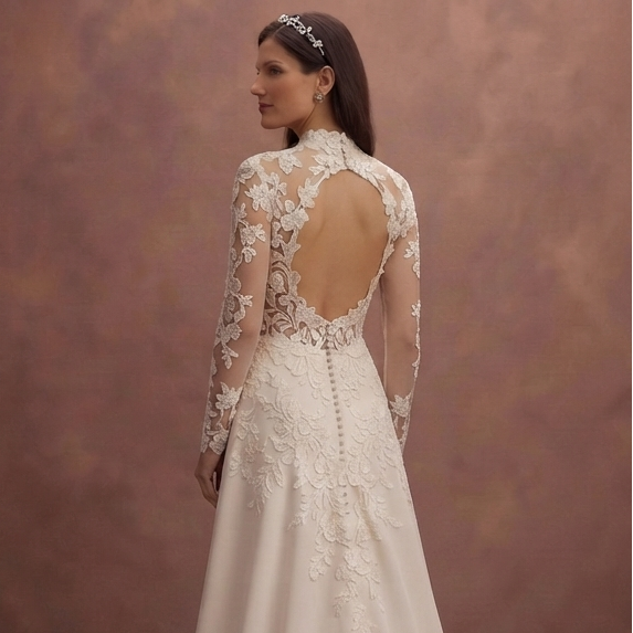 Couture Wedding Dresses with Handcrafted Lace Appliqués