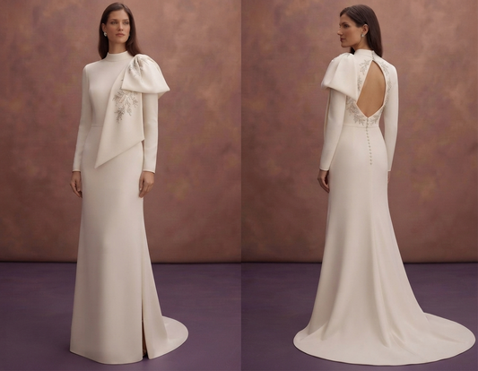 Crepe Bridal Dresses with Contemporary Silhouettes