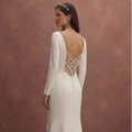 Crepe Sheath Wedding Dresses with Chic Simplicity