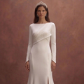 Crepe Wedding Dresses with Modern Minimalist Style