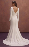 Crepe Wedding Dresses with Modern Minimalist Style