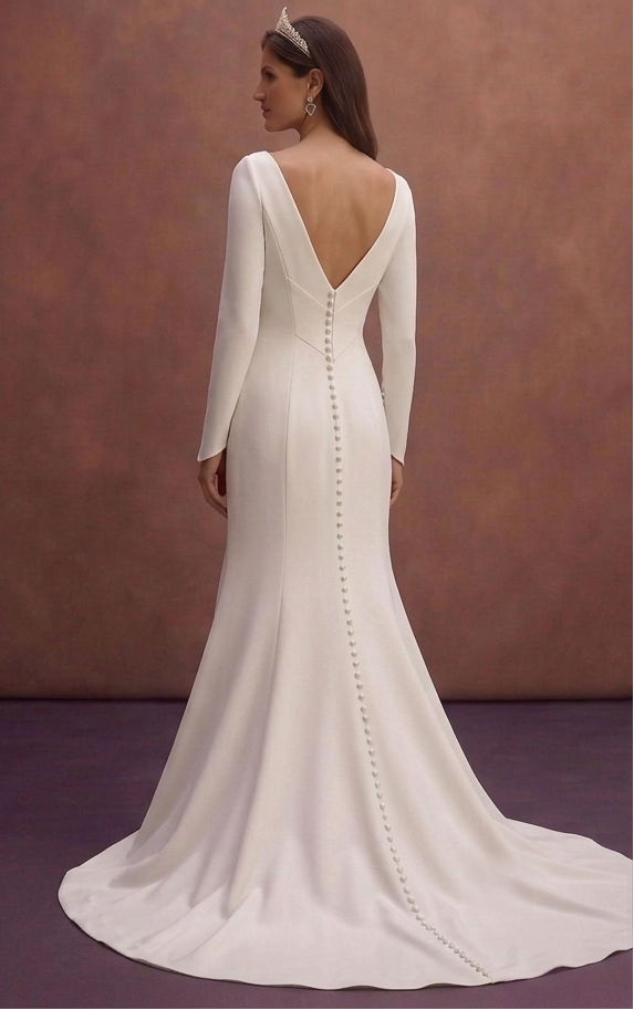 Crepe Wedding Dresses with Modern Minimalist Style