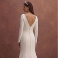 Crepe Wedding Dresses with Modern Minimalist Style