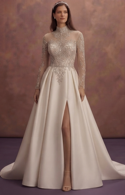 Crystal Appliqué Wedding Dresses with Luxury Finish