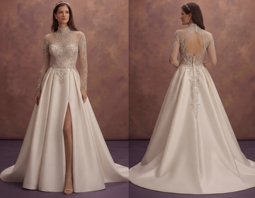 Crystal Appliqué Wedding Dresses with Luxury Finish