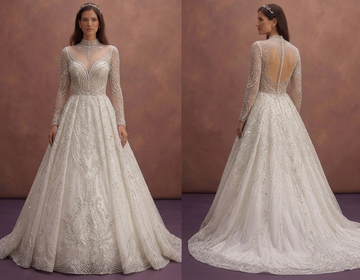 Crystal Embellished Wedding Dresses with Elegant Shine