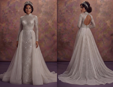 Crystal Mesh Wedding Dresses with Sparkling Details