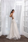 Elegant Mermaid Wedding Dress with Straps, Scoop Neckline & Flattering Natural Waistline