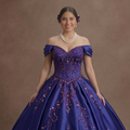Deep Purple Quinceañera Gown in Royal Satin Fabric
