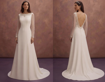 Deep V Back Wedding Dresses with Timeless Appeal