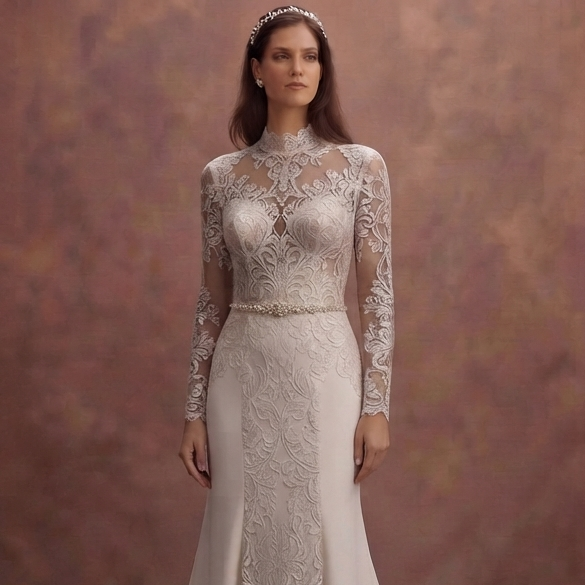 Designer Bridal Gowns with Premium Lace Fabrics