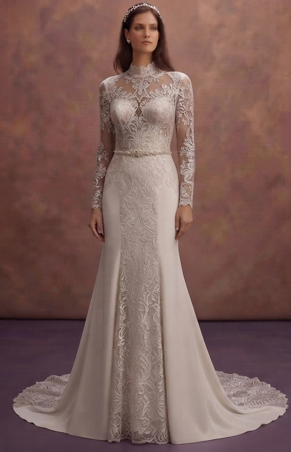 Designer Bridal Gowns with Premium Lace Fabrics