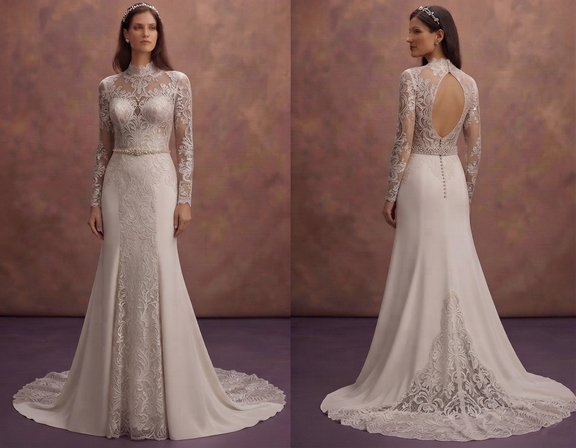 Designer Bridal Gowns with Premium Lace Fabrics