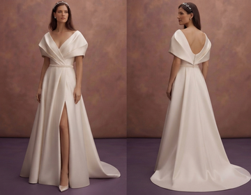 Designer Satin Bridal Dresses with Modern Tailoring