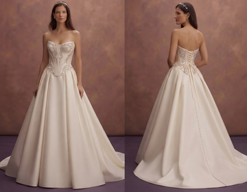 Designer Wedding Dresses with Sculpted Corset Bodices