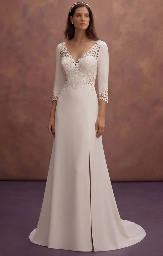Destination Wedding Dresses with Wrinkle-Free Crepe