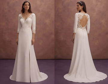 Destination Wedding Dresses with Wrinkle-Free Crepe