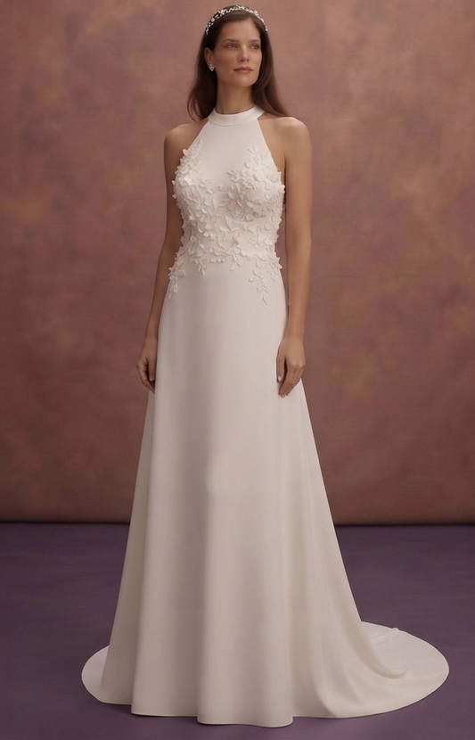 Destination Wedding Dresses with Wrinkle-Resistant Crepe
