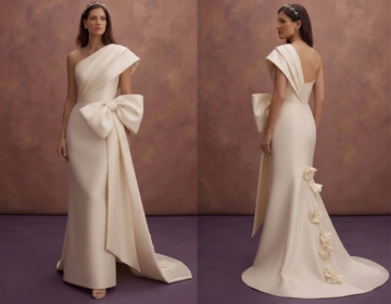 Detachable Bow Wedding Dresses with Statement Style