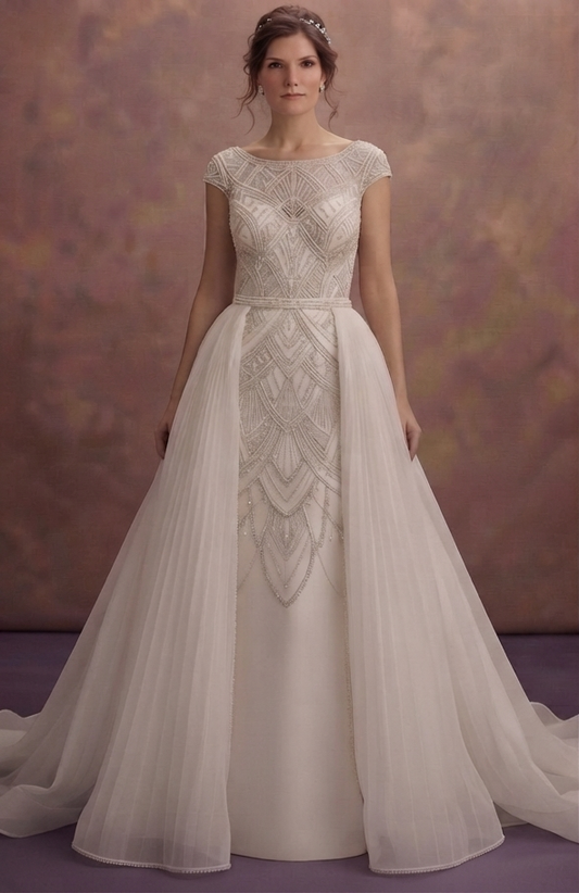 Detachable Overskirt Bridal Dresses with Versatile Style