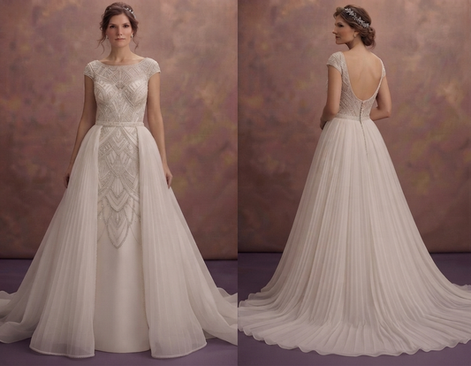 Detachable Overskirt Bridal Dresses with Versatile Style