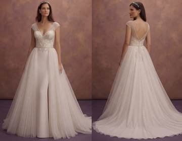 Detachable Overskirt Wedding Dresses with Versatile Fashion