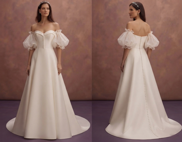 Detachable Sleeve Wedding Dresses with Elegant Styling