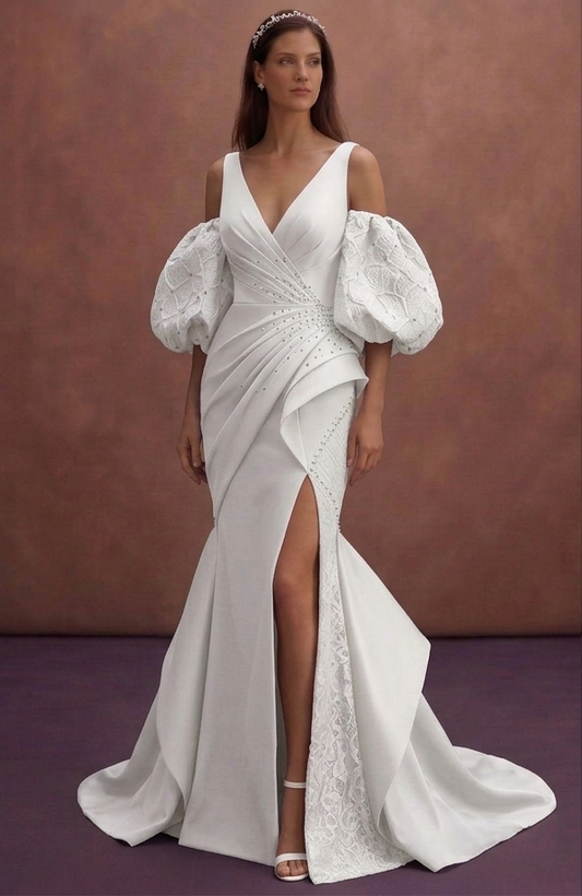 Detachable Sleeve Wedding Dresses with Modern Fashion