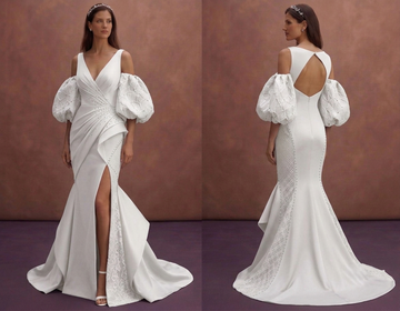 Detachable Sleeve Wedding Dresses with Modern Fashion