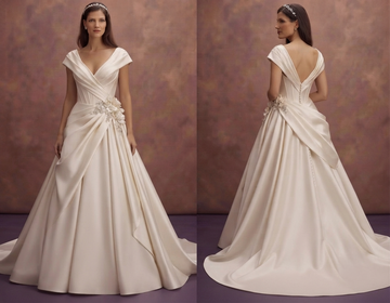 Draped Satin Wedding Dresses with Elegant Bodices