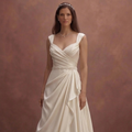 Draped Satin Wedding Dresses with Luxurious Appeal