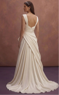 Draped Satin Wedding Dresses with Luxurious Appeal