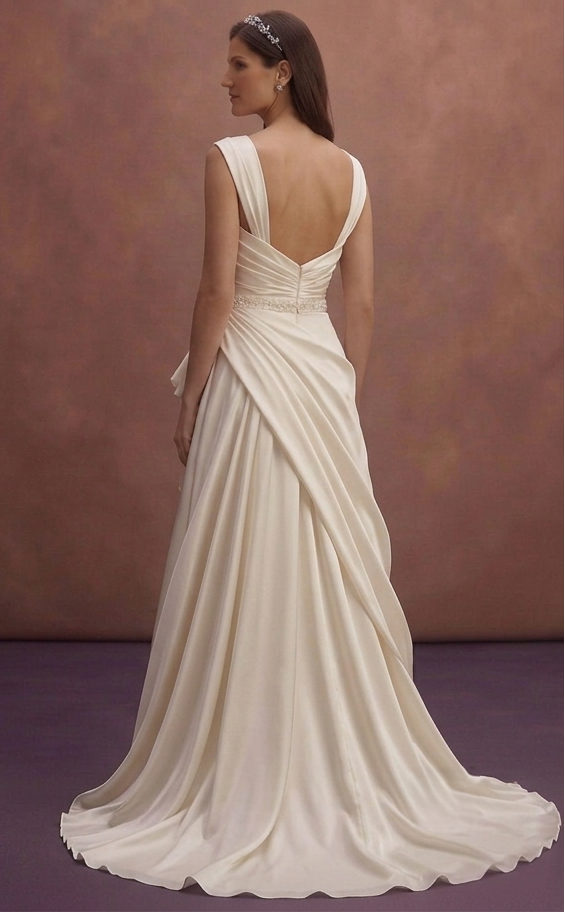Draped Satin Wedding Dresses with Luxurious Appeal