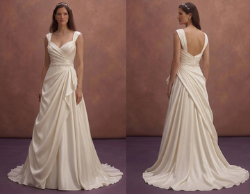 Draped Satin Wedding Dresses with Luxurious Appeal