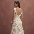 Draped Satin Wedding Dresses with Luxurious Appeal