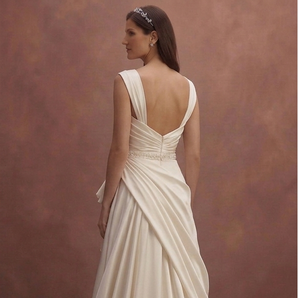 Draped Satin Wedding Dresses with Luxurious Appeal