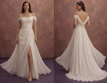 Draped Silk Wedding Dresses with Graceful Movement