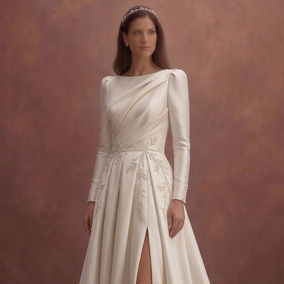 Duchess Satin Wedding Dresses with Luxurious Finish