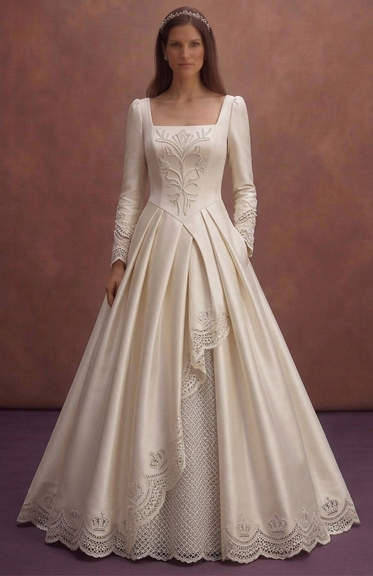 Duchess Satin Wedding Dresses with Sophisticated Design