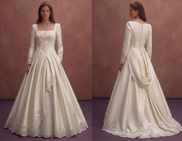 Duchess Satin Wedding Dresses with Sophisticated Design