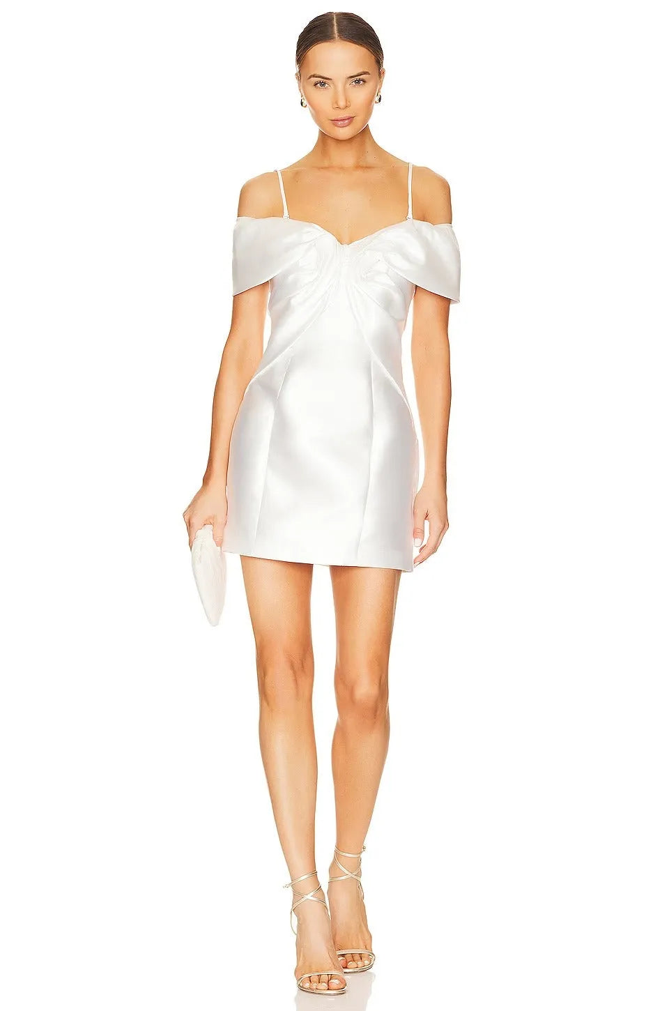Short Bridal White Dress Modern Vestido De Novia Sleeveless Satin Wedd