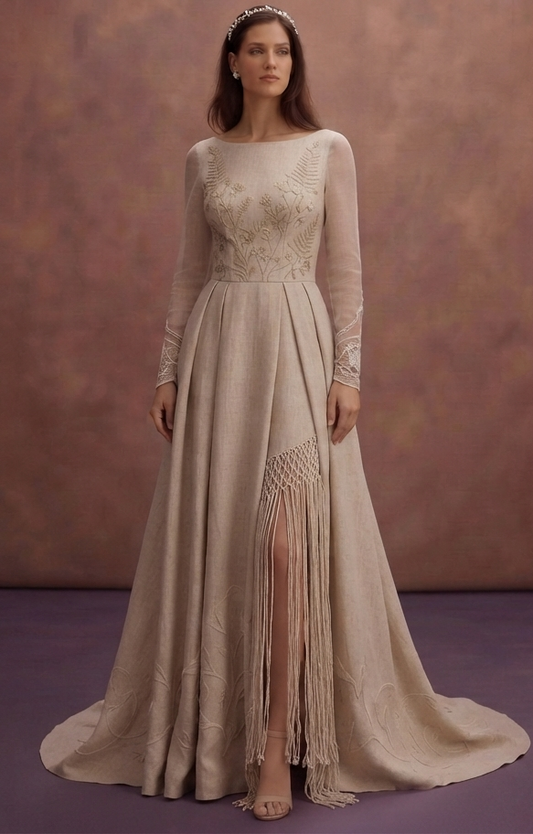 Eco-Friendly Linen Wedding Dresses with Sustainable Style